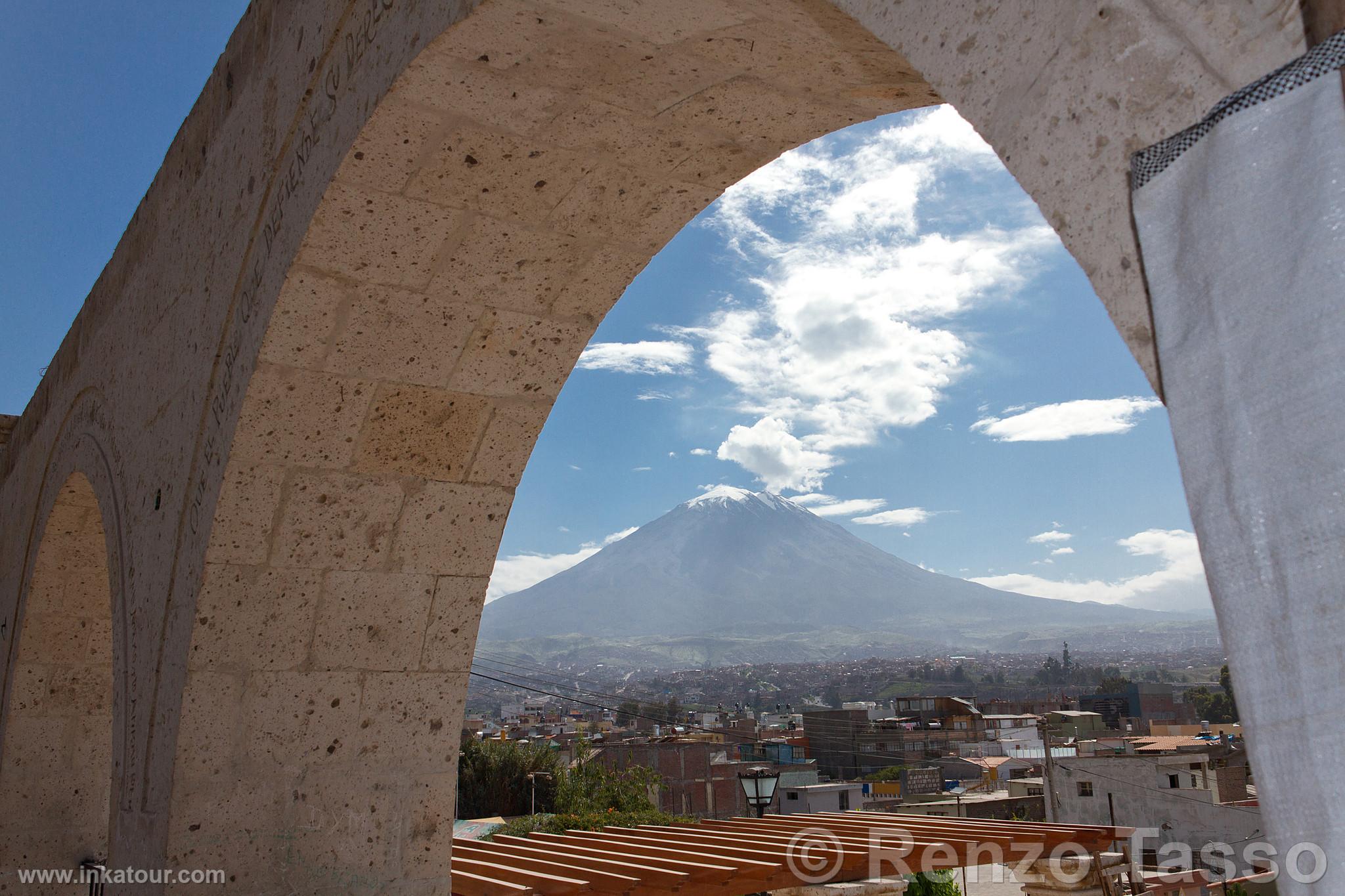 View of Misti Volcano from Yanahuara Lookout, Arequipa