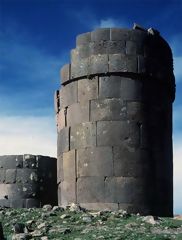 Sillustani chullpas in the Altiplano