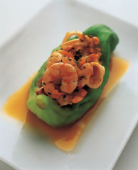 Stuffed Caigua with Prawns