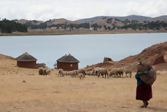 Tikonata Island on Lake Titicaca