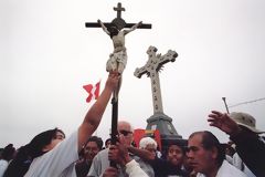 Pilgrimage of the Cross to San Cristobal Hill, Lima