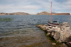 Tikonata Island on Lake Titicaca