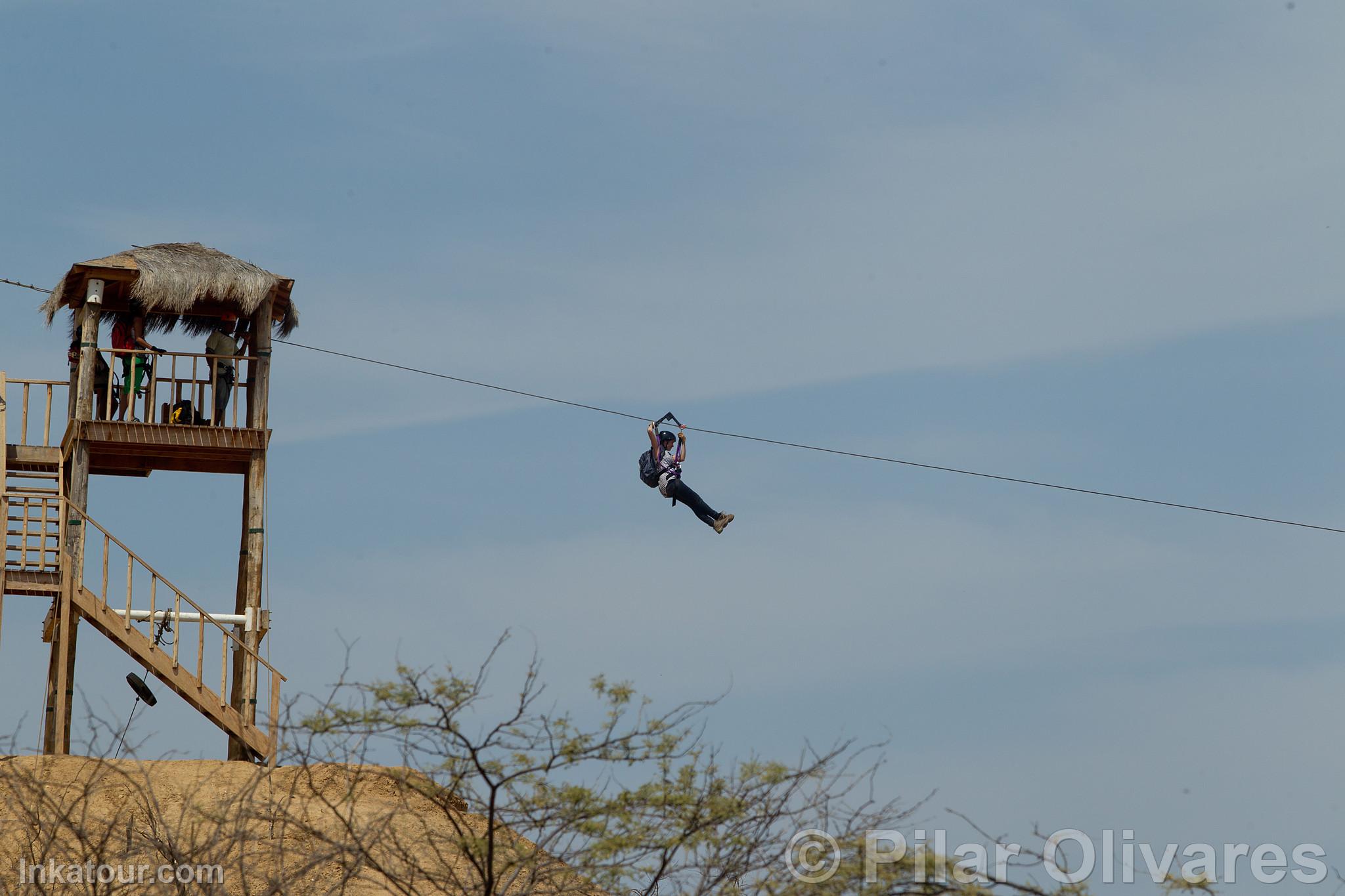 Zip-lining in Mncora