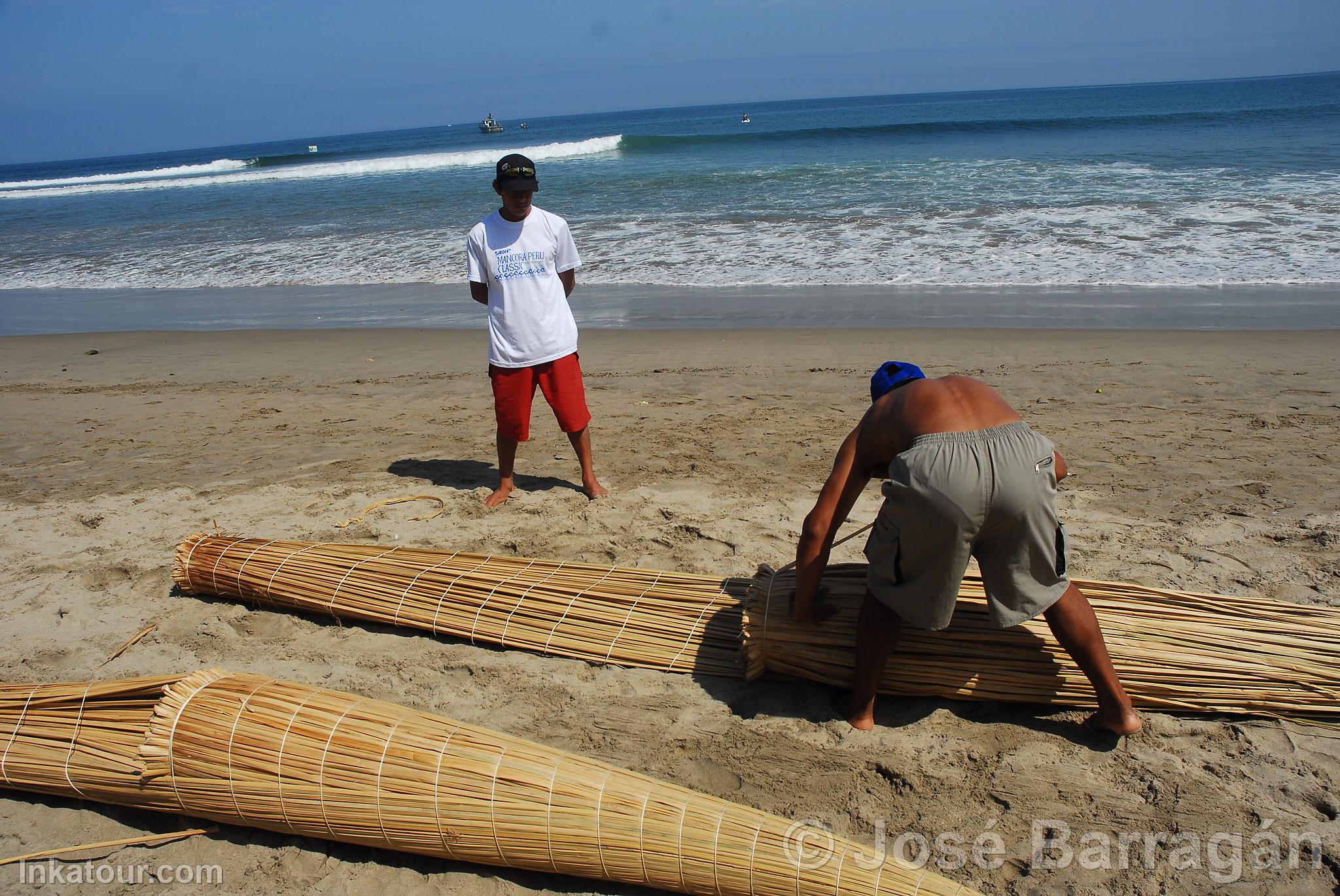 Fisherman Building a Caballito de Totora