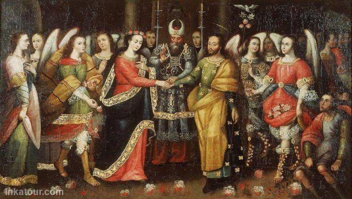 Betrothal of the Virgin. Circa 1680, Cuzco