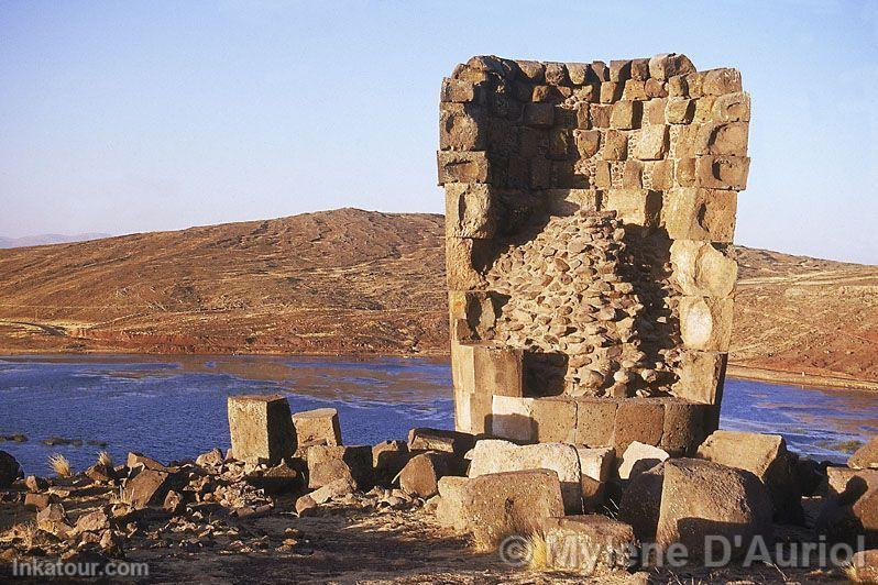 Chullpa by the shores of Lake Umayo, Sillustani