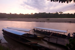 Boats on the Manu River