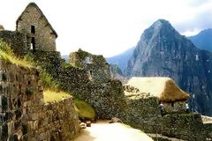 Reconstruction of an Inca house, Machu Picchu