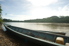 Boat on the Manu river