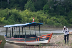 Boat on the Manu river