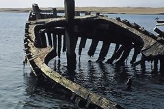 Boat graveyard in Athens, Paracas